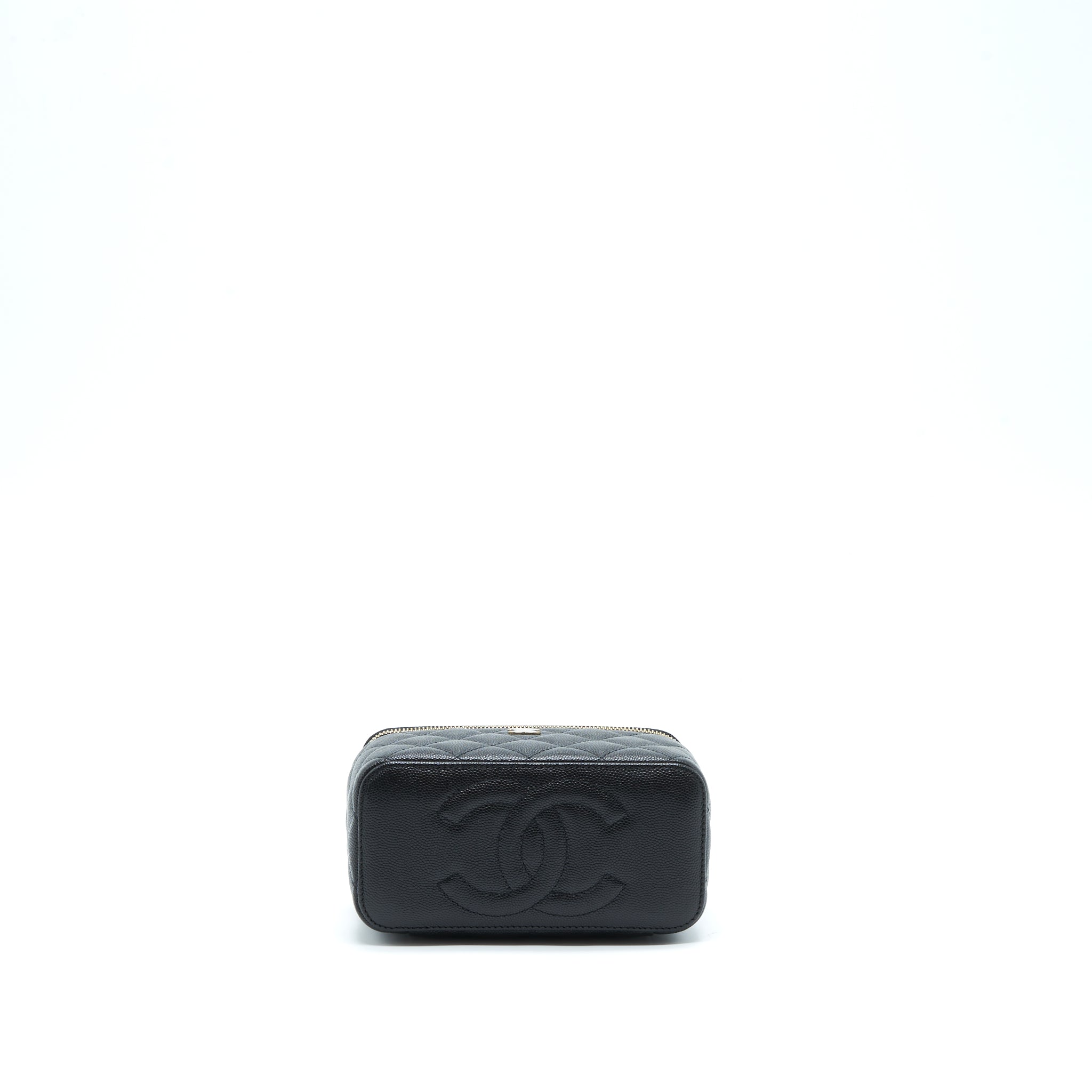 CHANEL 22S LONG VANITY WITH CHAIN CAVIAR BLACK LGHW