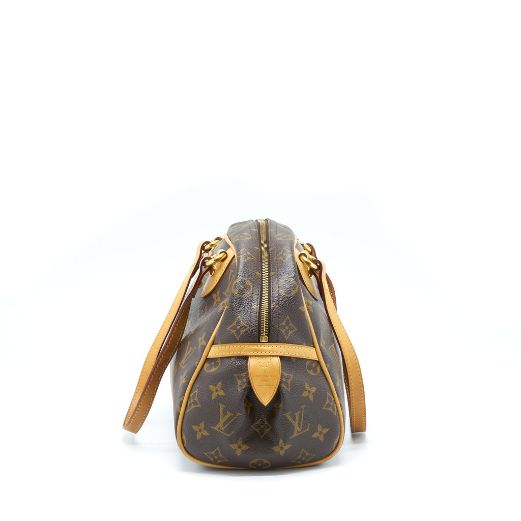 LOUIS VUITTON MONTORGUEIL PM TOTE BAG MONOGRAM CANVAS GHW