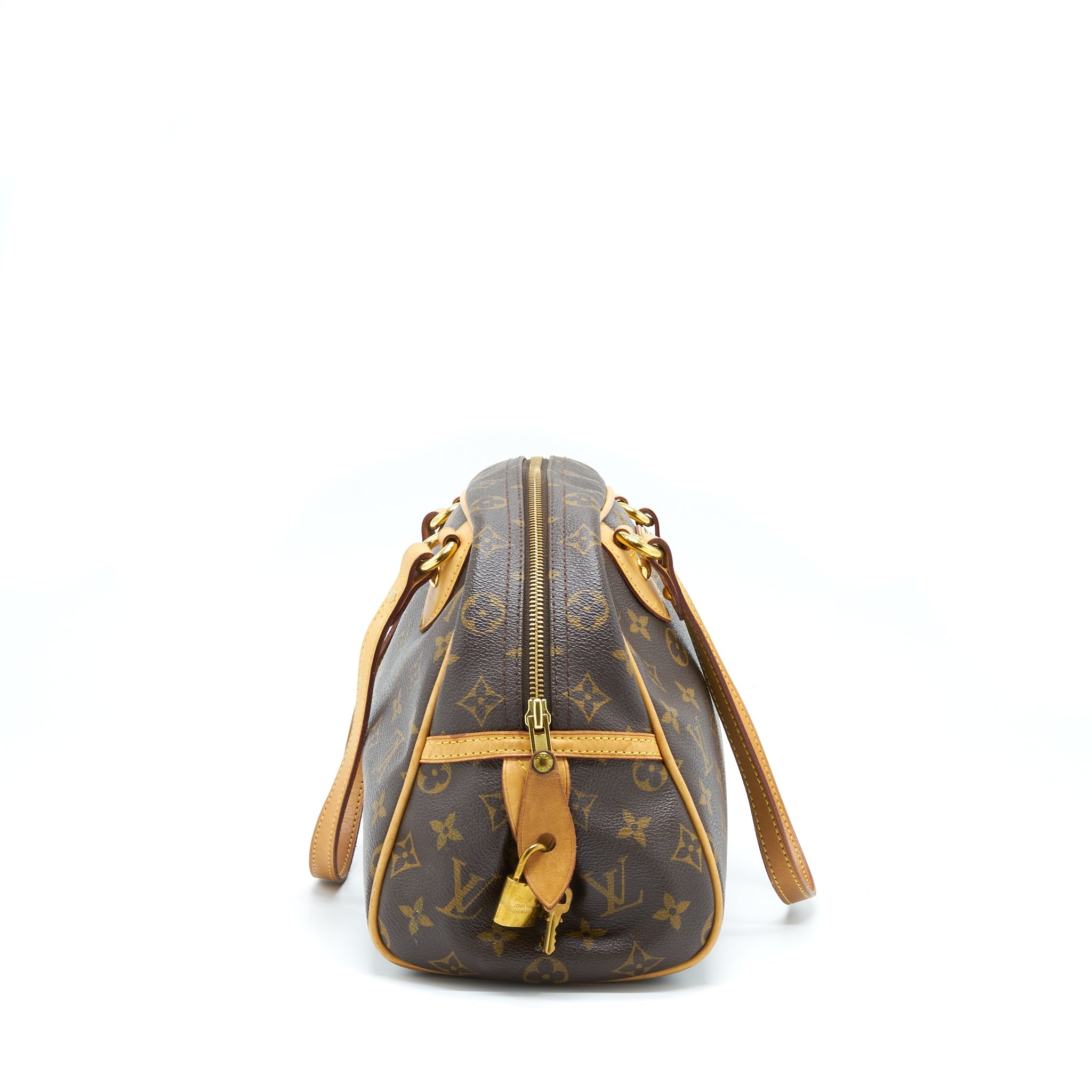 LOUIS VUITTON MONTORGUEIL PM TOTE BAG MONOGRAM CANVAS GHW