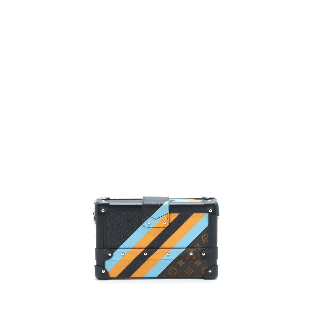 LOUIS VUITTON PETIT MALLE LIMITED EDITION MONOGRAM CANVAS / BLACK / BLUE / YELLOW