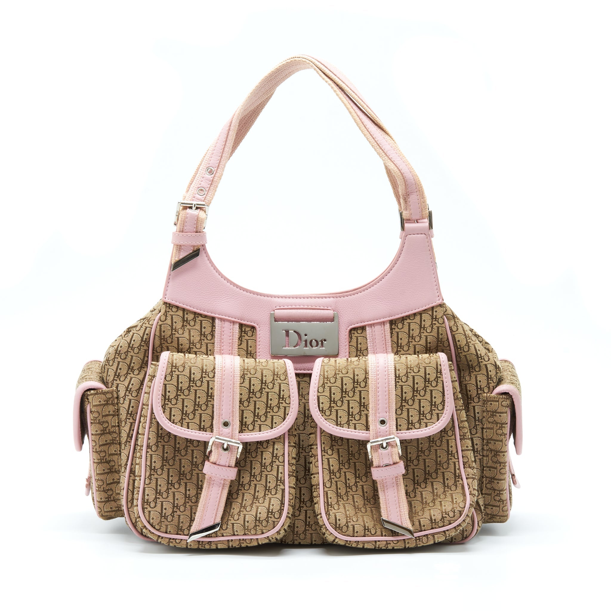 DIOR TROTTER STREET CHIC POCKET DIORISSIMO HOBO BAG CANVAS SHW