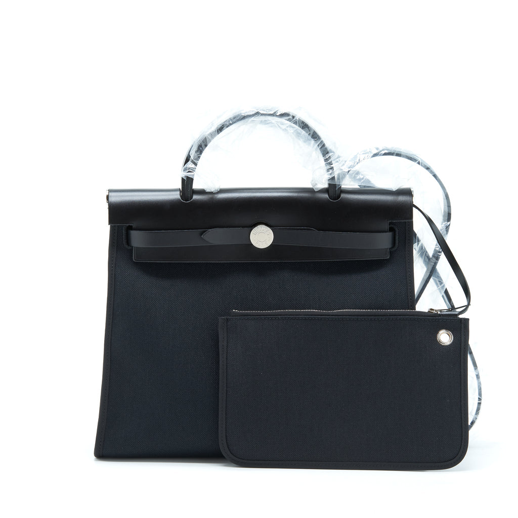 HERMES HERBAG ZIP 31 BAG BLACK SHW