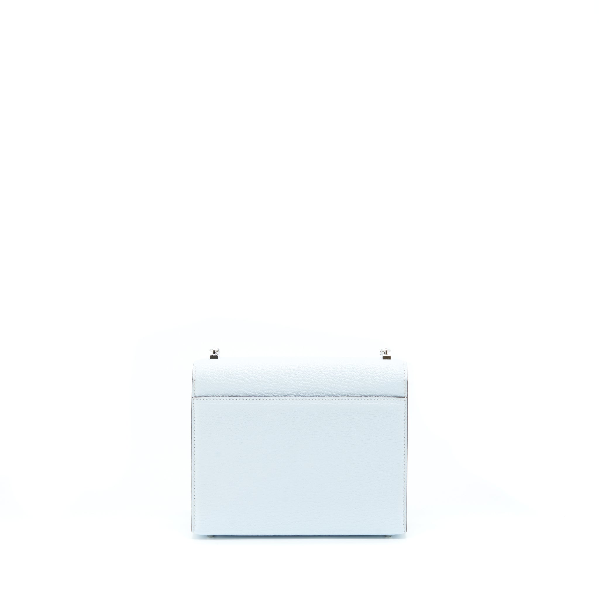 HERMES MINI VERROU BAG CHÈVRE MYSORE T0 BLEU BRUME SHW