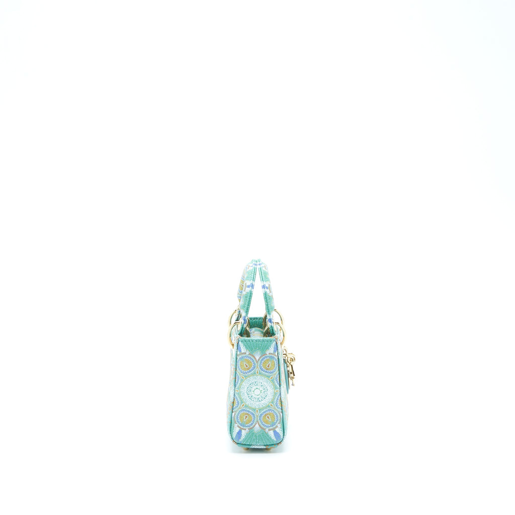 DIOR MICRO (SUPER MINI) LADY DIOR LIMITED GREEN LGHW