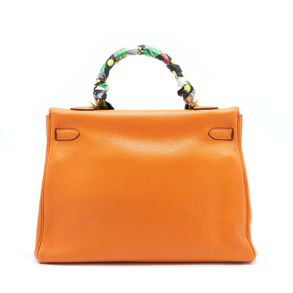HERMES KELLY 35 CLEMENCE ORANGE GHW