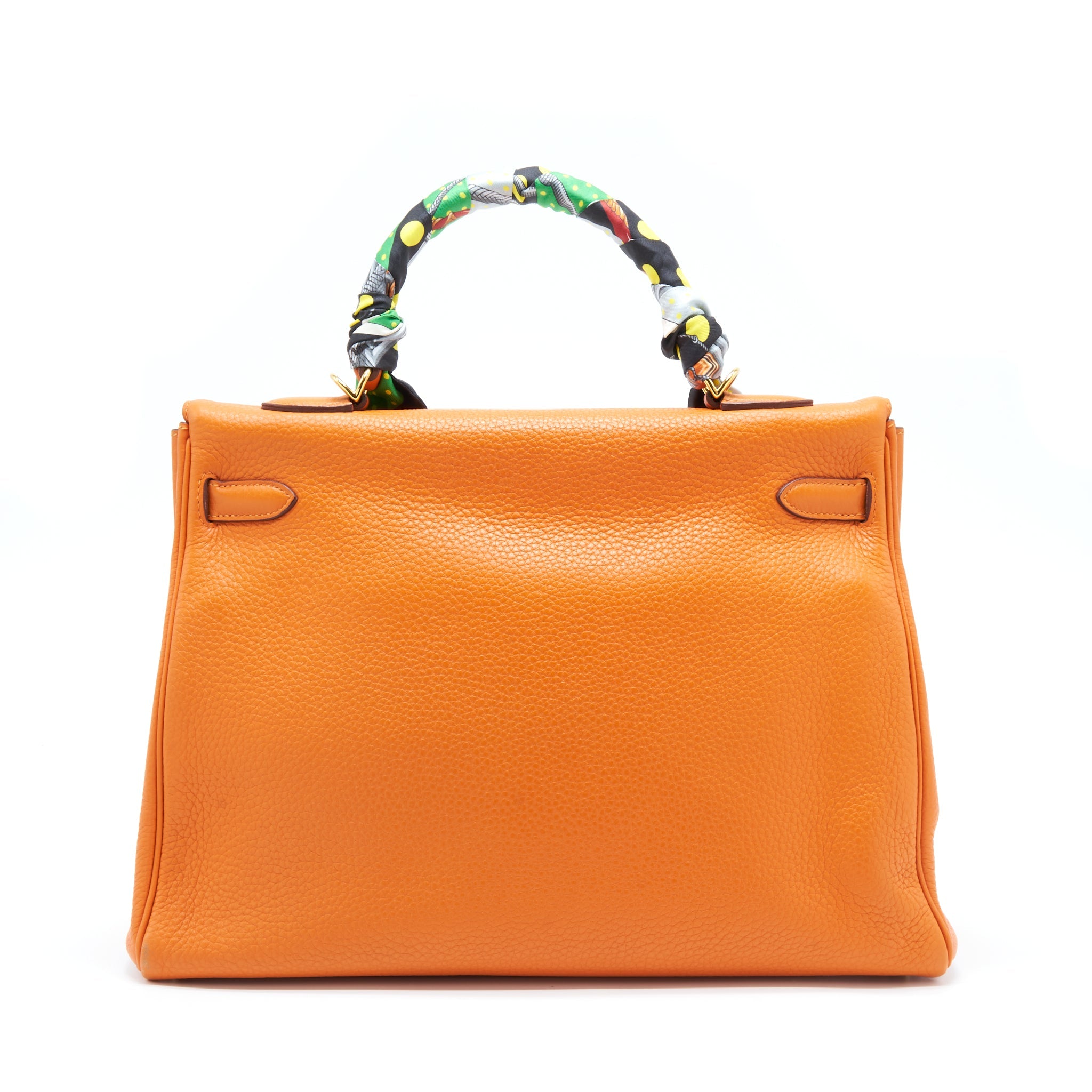HERMES KELLY 35 CLEMENCE ORANGE GHW