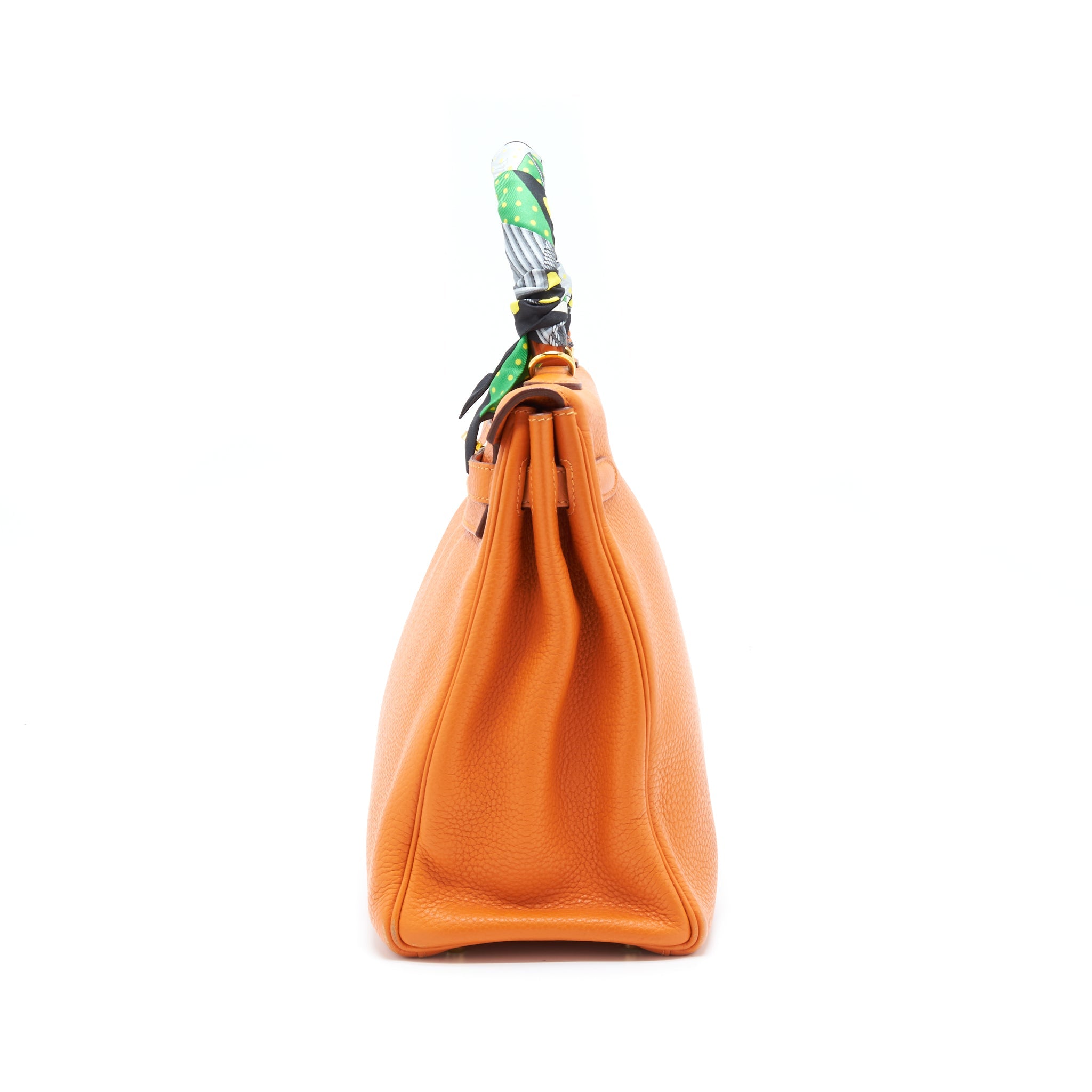 HERMES KELLY 35 CLEMENCE ORANGE GHW