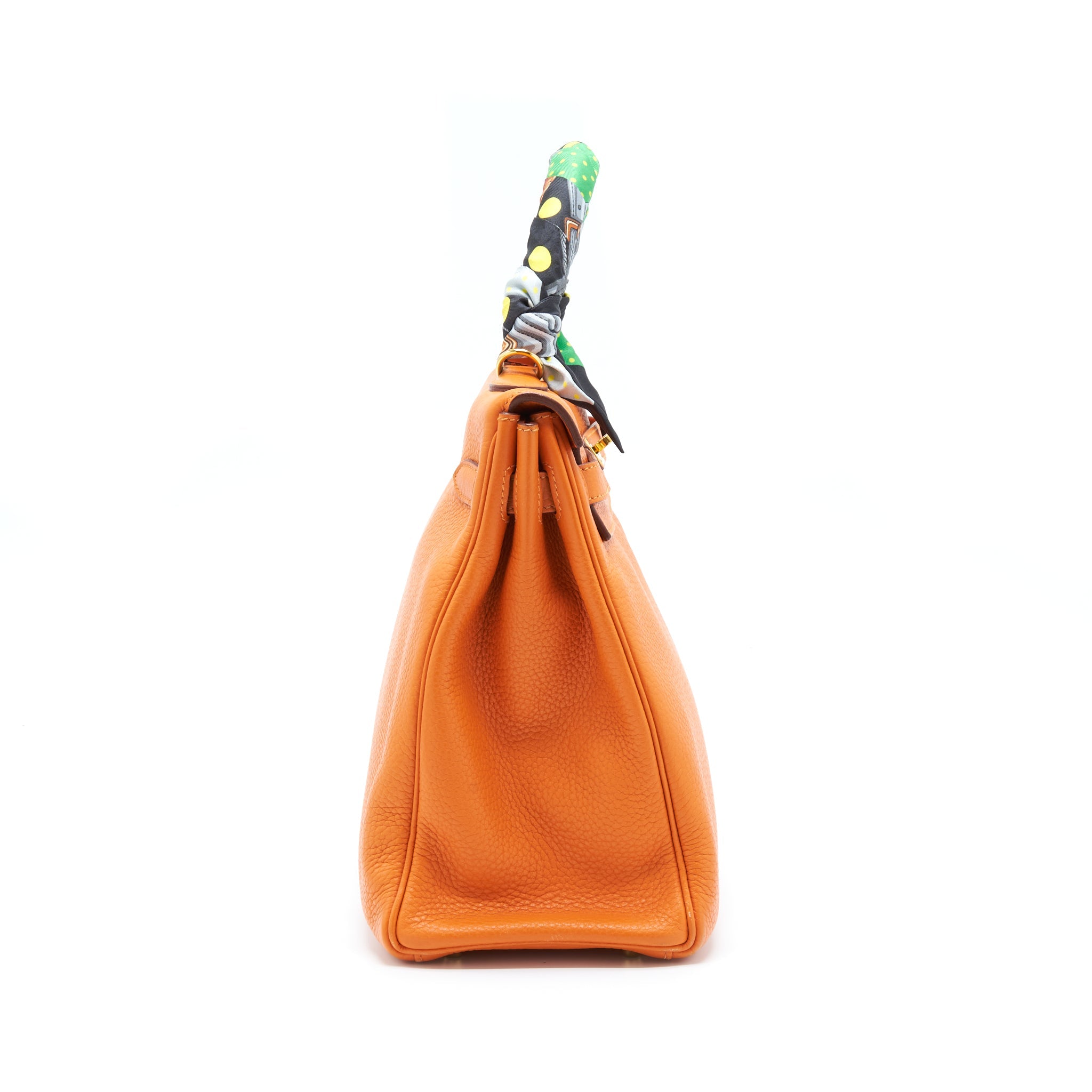 HERMES KELLY 35 CLEMENCE ORANGE GHW