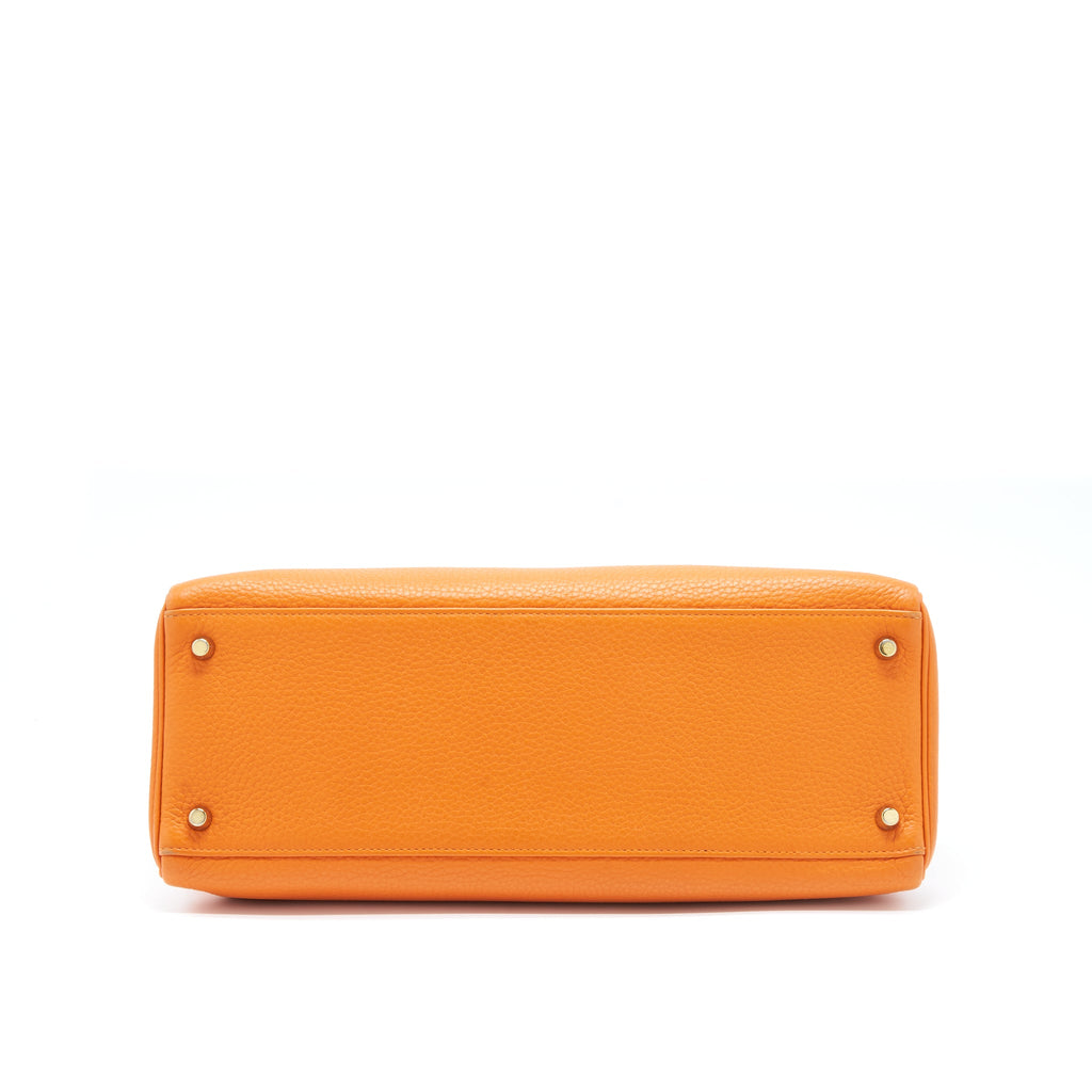 HERMES KELLY 35 CLEMENCE ORANGE GHW