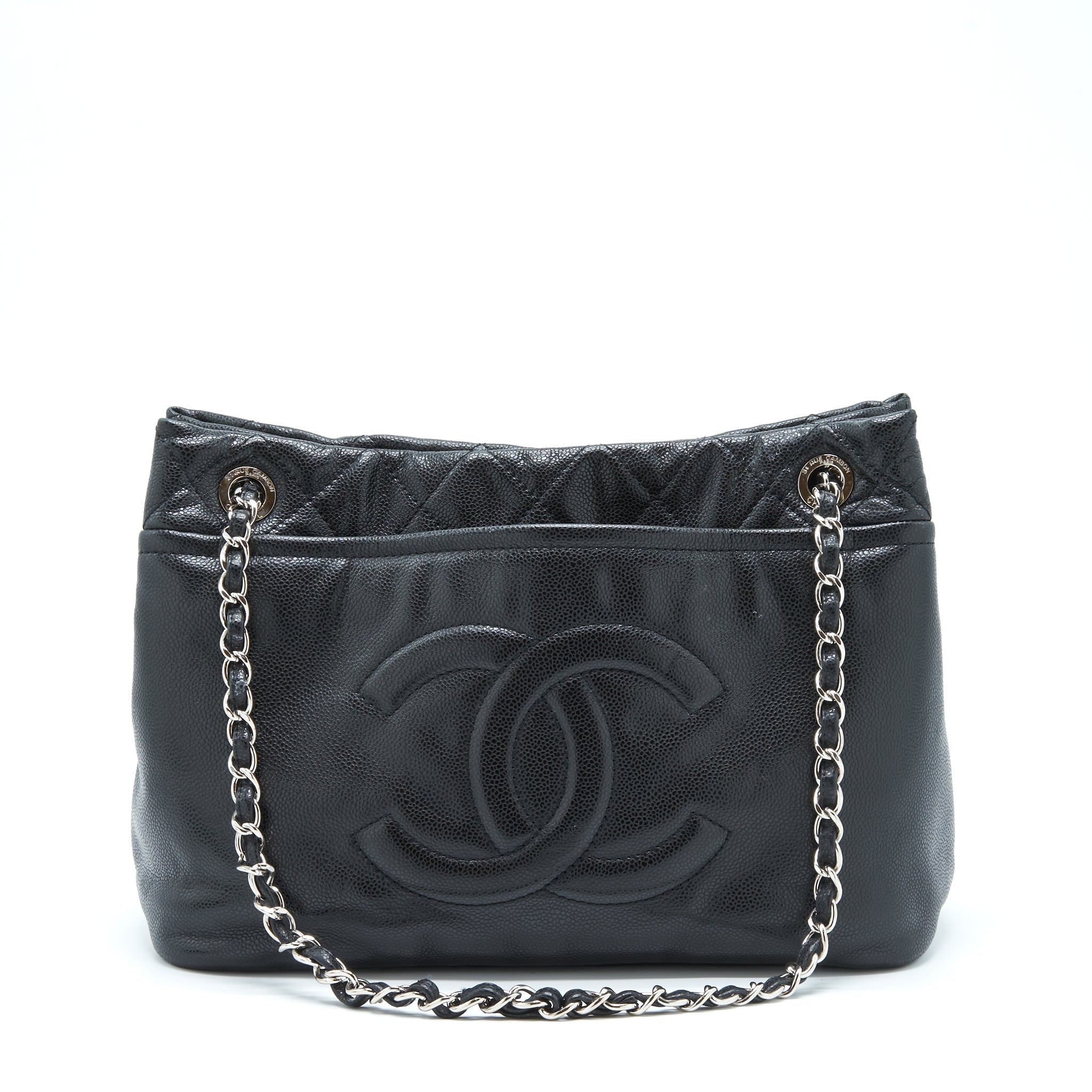 CHANEL TIMELESS SOFT SHOPPER TOTE CAVIAR BLACK SHW
