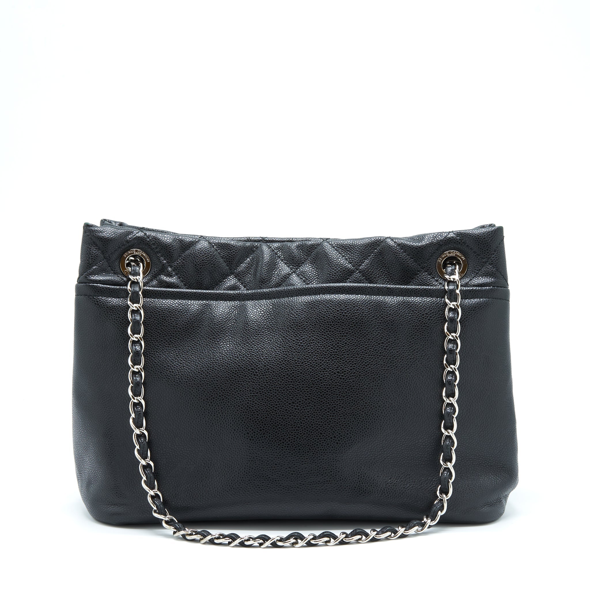 CHANEL TIMELESS SOFT SHOPPER TOTE CAVIAR BLACK SHW