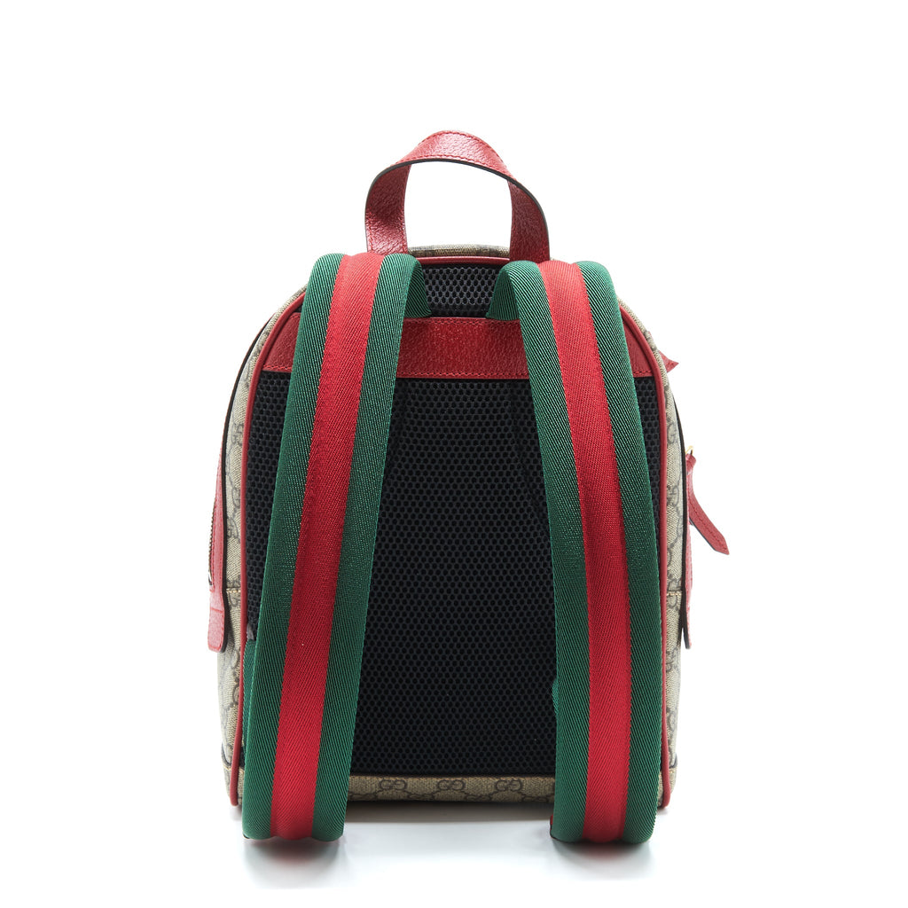 GUCCI CAT PRINT GG SUPREME BACKPACK PINK/RED/MULTICOLOUR GHW