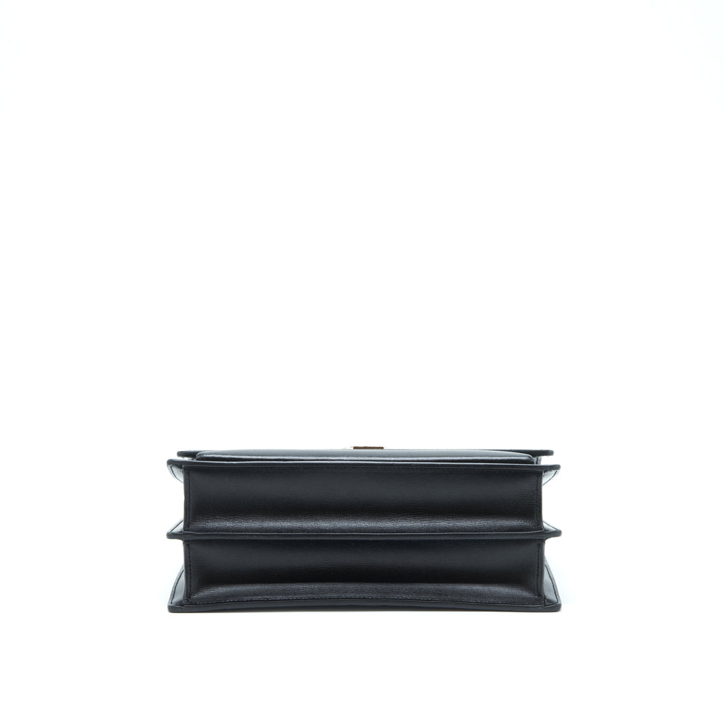 SAINT LAURENT/YSL MEDIUM SUNSET BAG CALFSKIN BLACK SHW