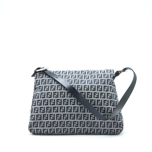 FENDI VINTAGE BAGUETTE SHOULD BAG FABRIC BLACK/GREY SHW