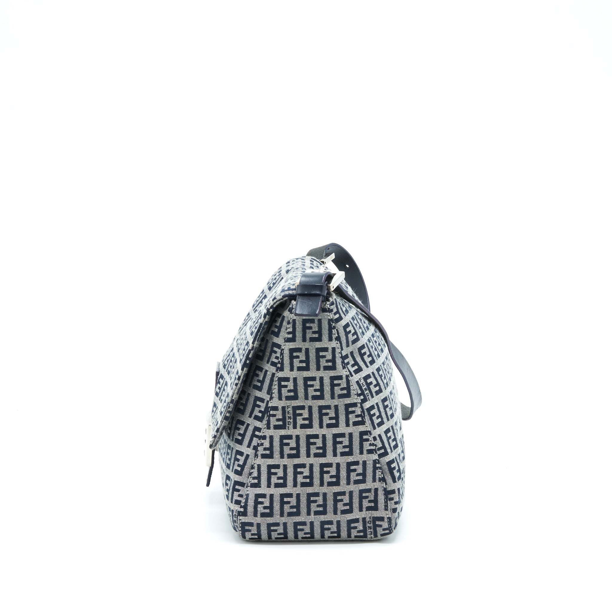 FENDI VINTAGE BAGUETTE SHOULD BAG FABRIC BLACK/GREY SHW