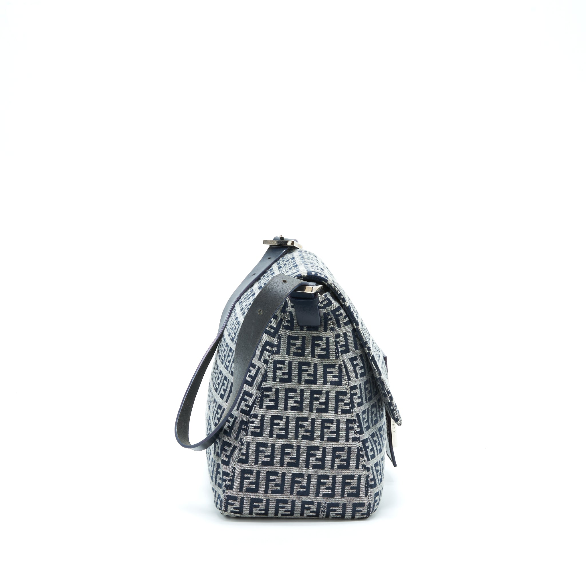 FENDI VINTAGE BAGUETTE SHOULD BAG FABRIC BLACK/GREY SHW