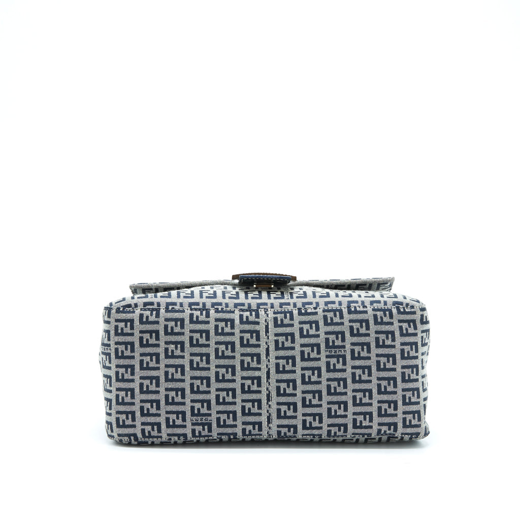 FENDI VINTAGE BAGUETTE SHOULD BAG FABRIC BLACK/GREY SHW