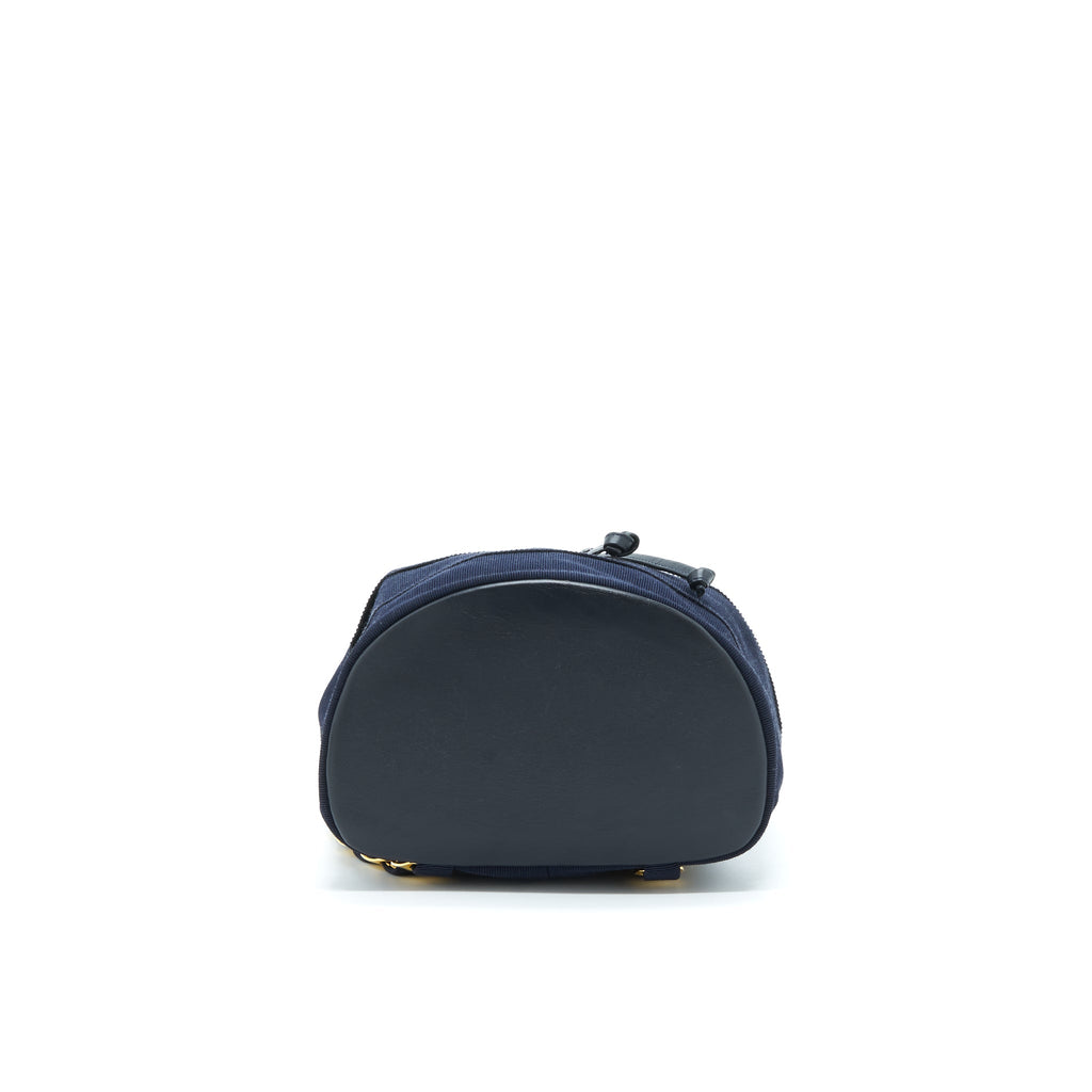 SALVATORE FERRAGAMO VINTAGE MINI BACKPACK BLACK FABRIC/NYLON GHW