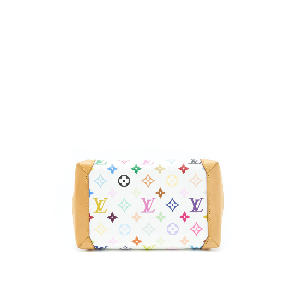 LOUIS VUITTON VINTAGE TOTE BAG WHITE/MULTICOLOUR GHW