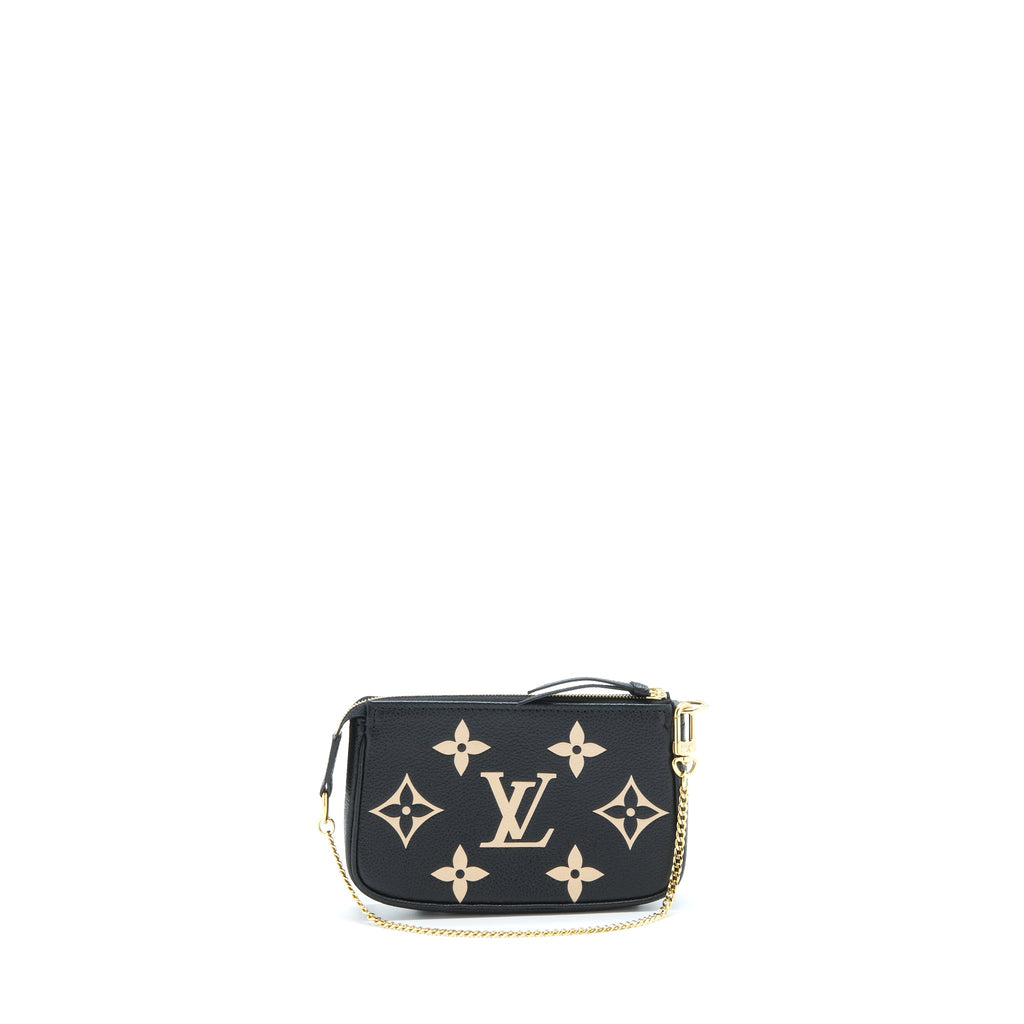 LOUIS VUITTON MINI POCHETTE ACCESSORIES BICOLOUR MONOGRAM ‘EM-REINTEGRATION BLACK SHW