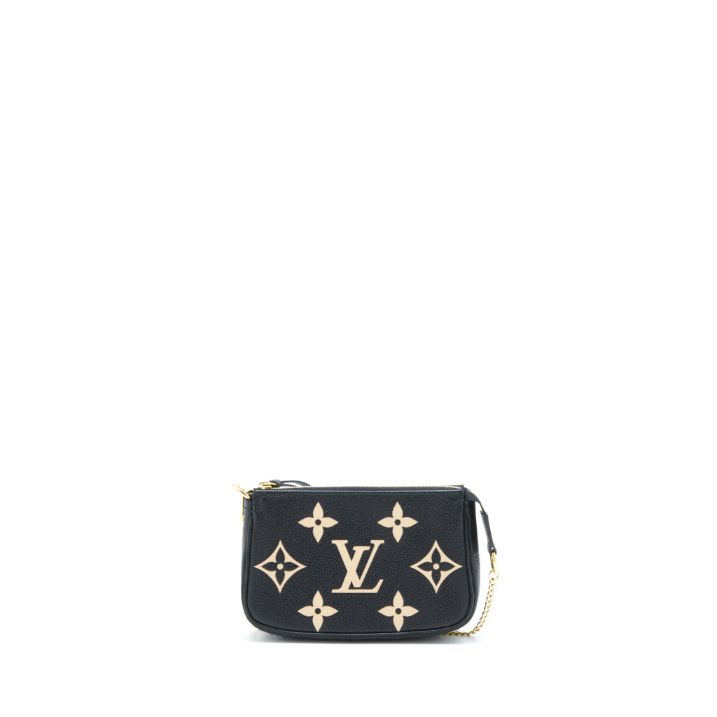 LOUIS VUITTON MINI POCHETTE ACCESSORIES BICOLOUR MONOGRAM ‘EM-REINTEGRATION BLACK SHW