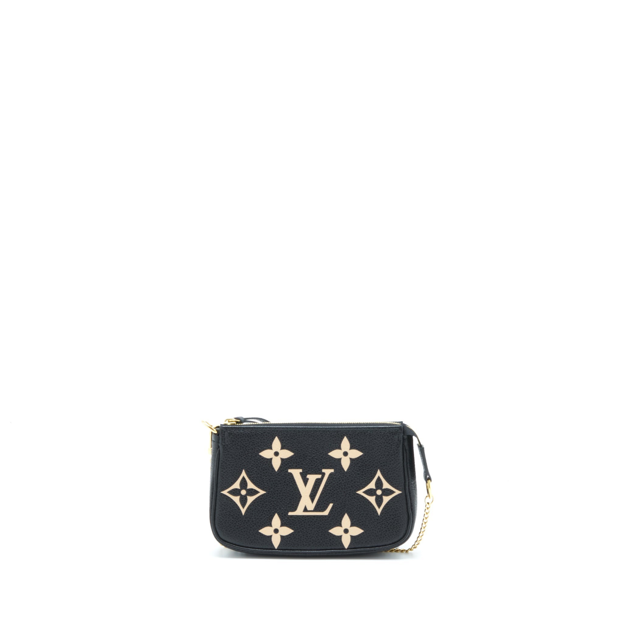 LOUIS VUITTON MINI POCHETTE ACCESSORIES BICOLOUR MONOGRAM ‘EM-REINTEGRATION BLACK SHW