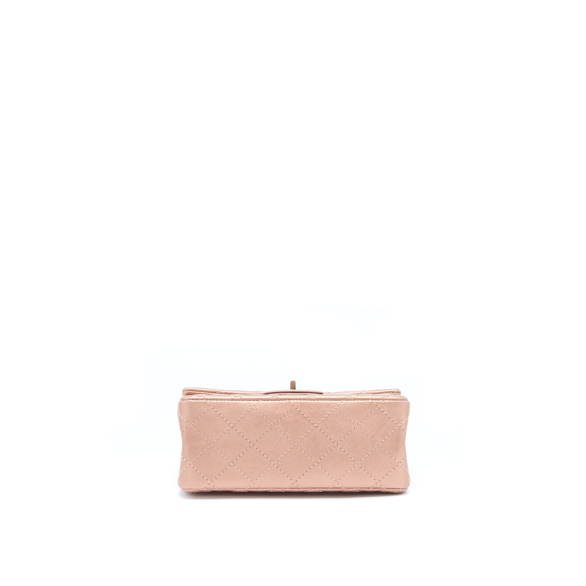 CHANEL MINI 2.55 REISSUE FLAP BAG CALFSKIN METALLIC PINK (MICROCHIP)