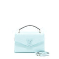LOUIS VUITTON TOP HANDLE FLAP BAG EPI LIGHT BLUE SHW
