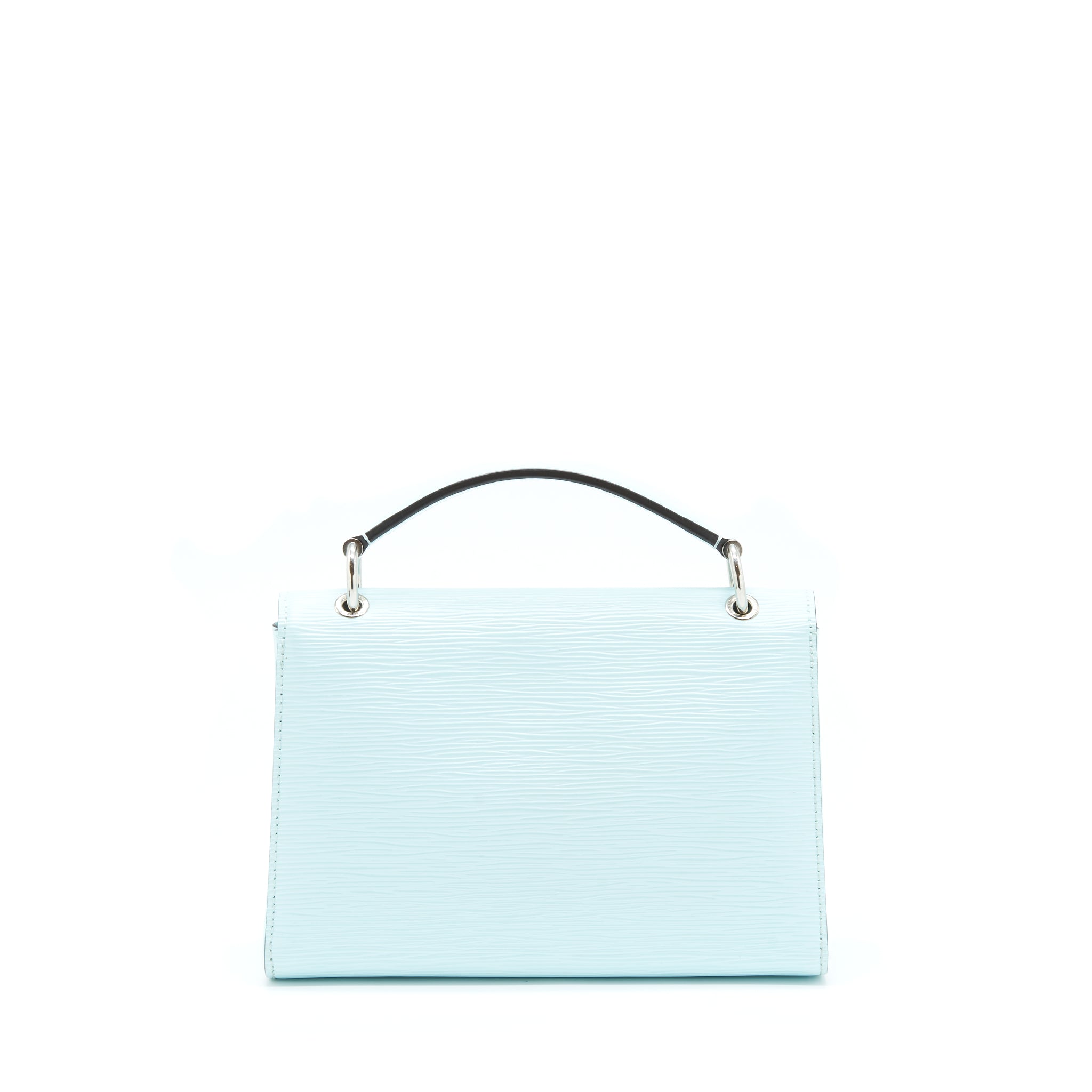 LOUIS VUITTON TOP HANDLE FLAP BAG EPI LIGHT BLUE SHW