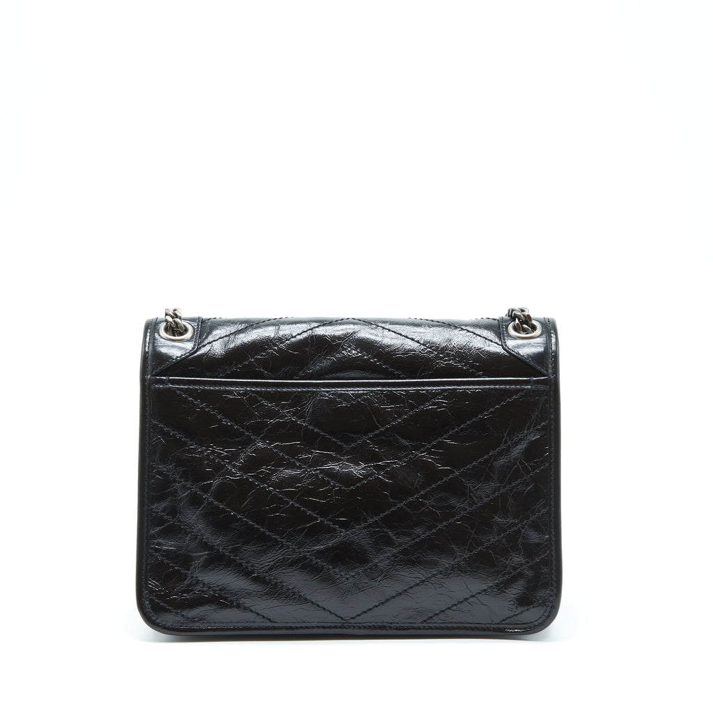 SAINT LAURENT/YSL MEDIUM NIKI BAG CALFSKIN BLACK SHW
