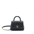 CHANEL MINI COCO HANDLE CAVIAR BLACK LGHW