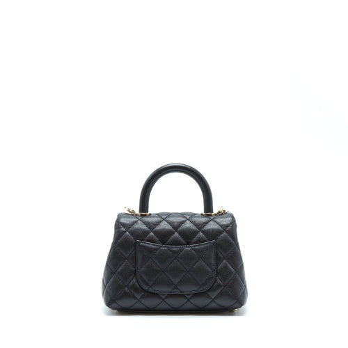 CHANEL MINI COCO HANDLE CAVIAR BLACK LGHW