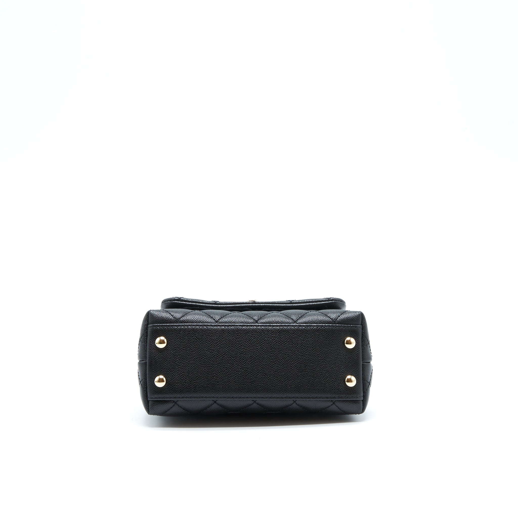 CHANEL MINI COCO HANDLE CAVIAR BLACK LGHW