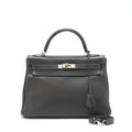 HERMES KELLY 32 CLEMENCE DARK GREY SHW