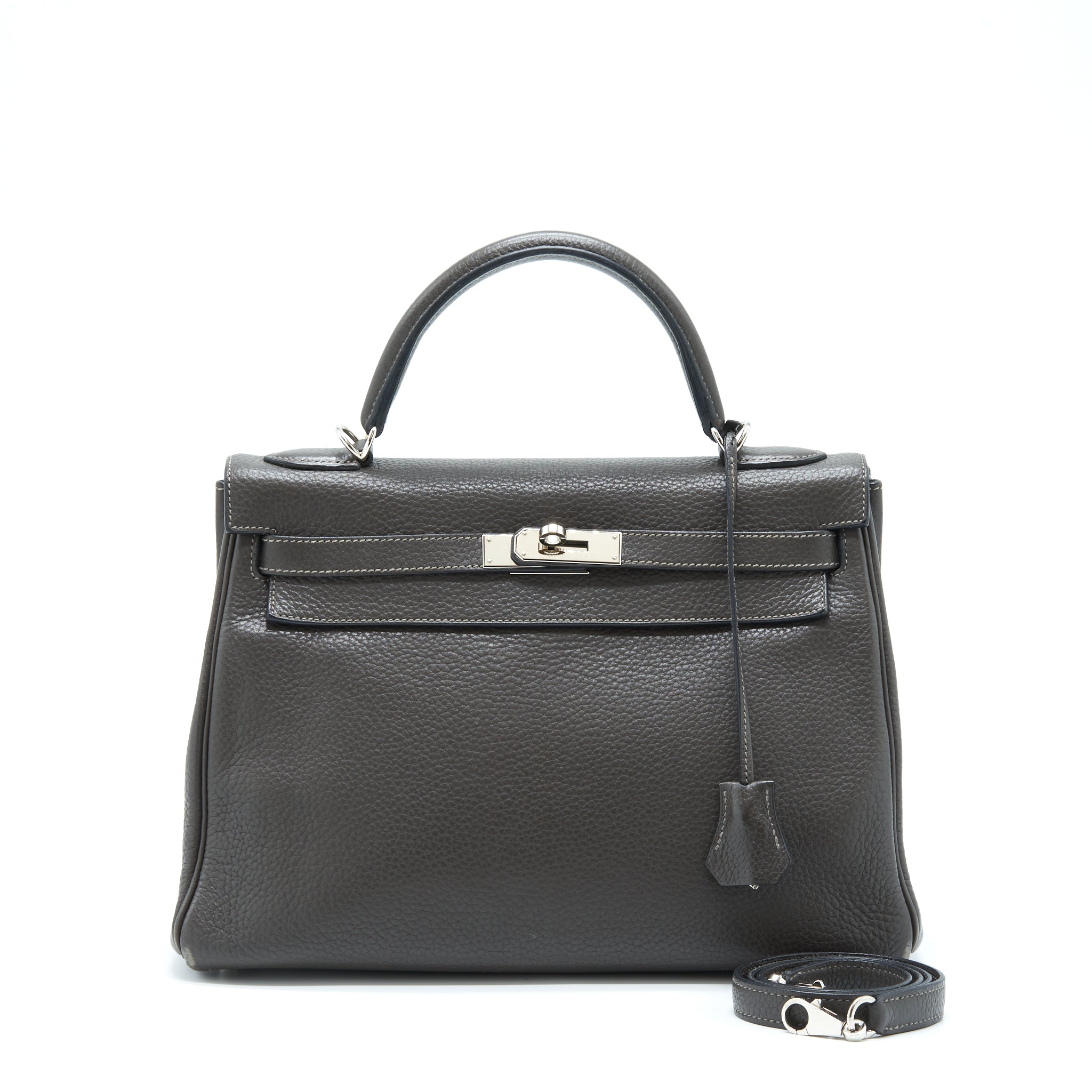 HERMES KELLY 32 CLEMENCE DARK GREY SHW