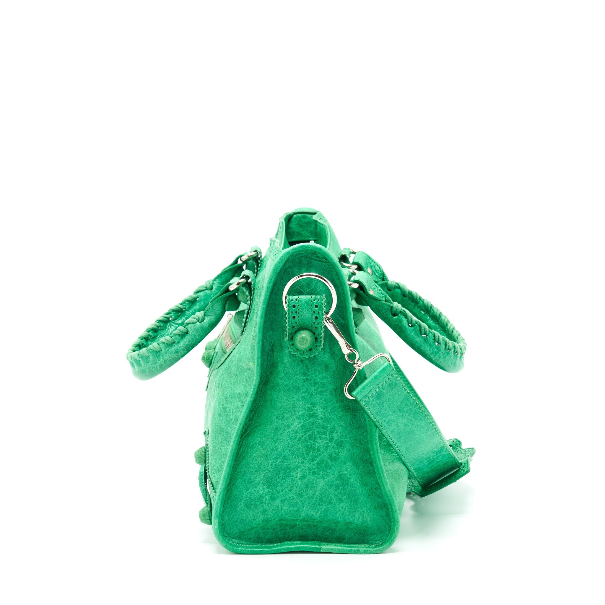 BALENCIAGA LACE CITY BAG GREEN SHW