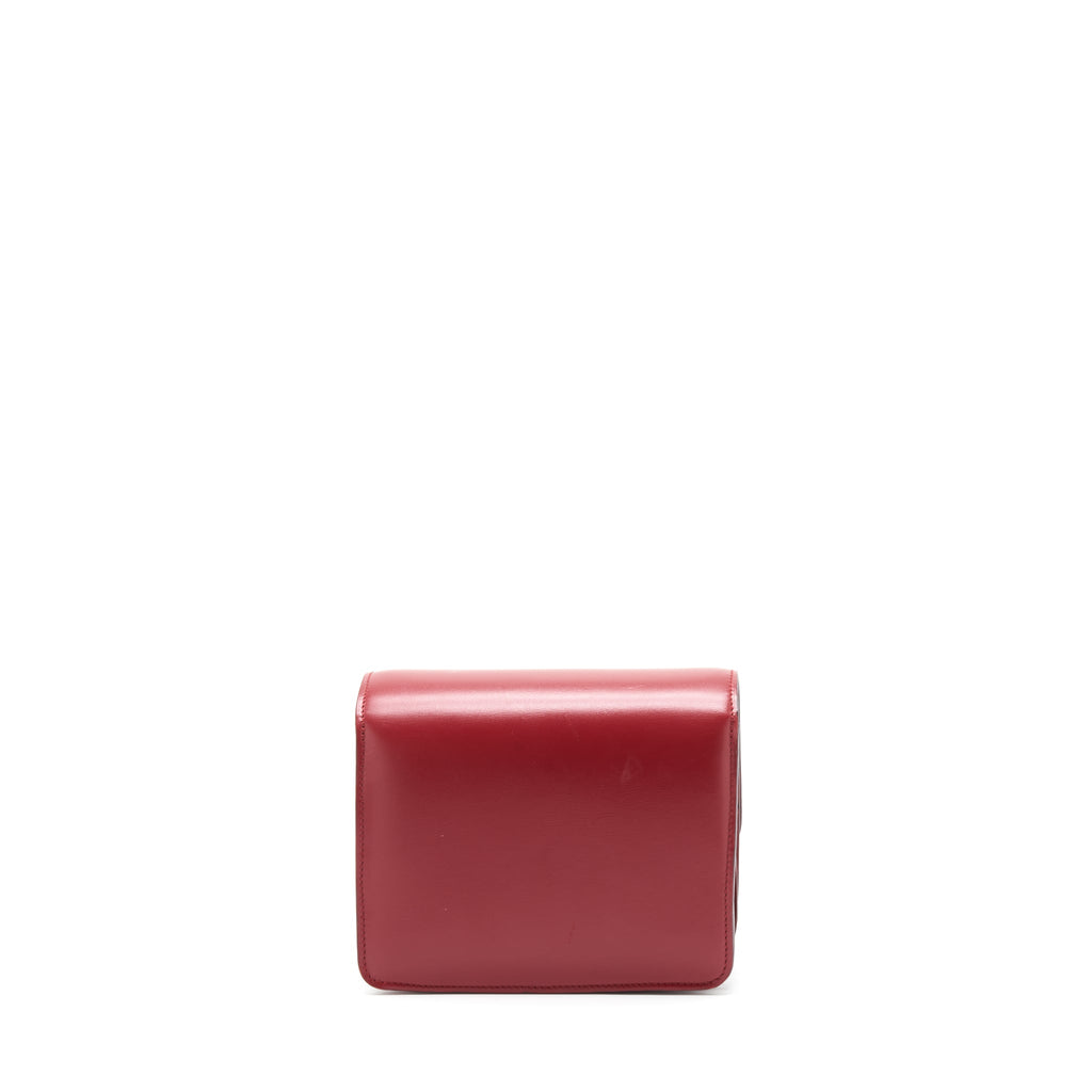 CELINE SMALL CLASSIC BAG IN BOX CALFSKIN RED GHW