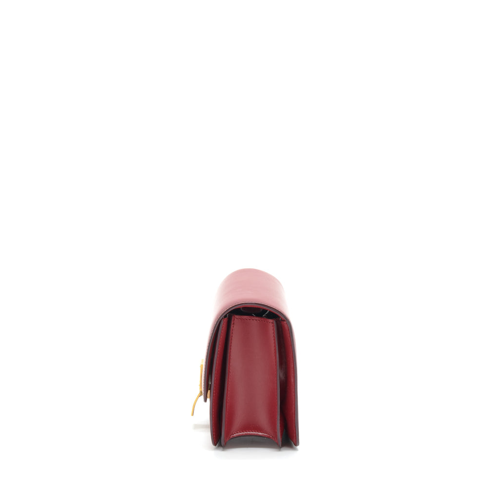 CELINE SMALL CLASSIC BAG IN BOX CALFSKIN RED GHW