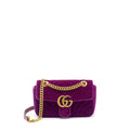 GUCCI MINI MARMONT BAG VELVET PURPLE GHW