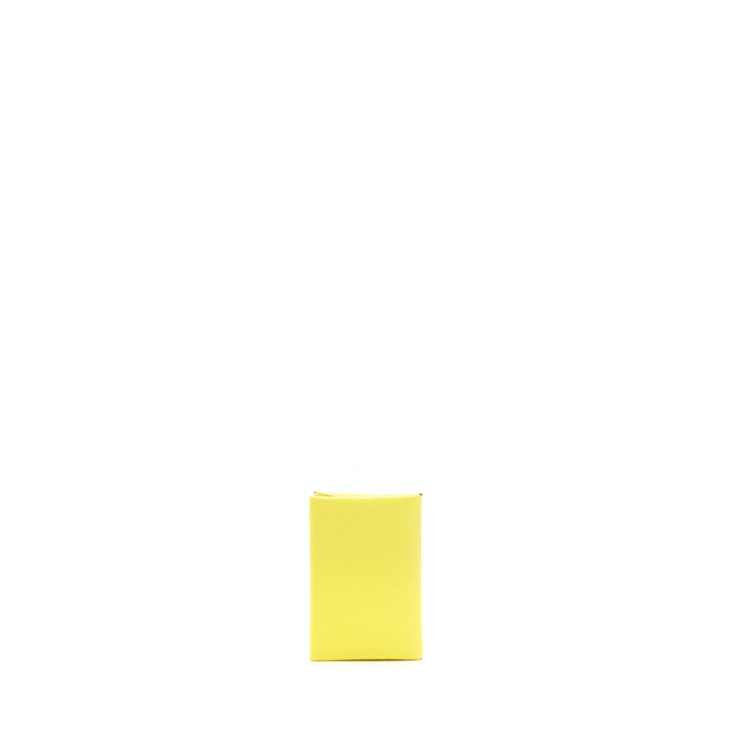 HERMES CALVI DUO CARD HOLDER CHÈVRE MYSORE JAYNE CITRON SHW