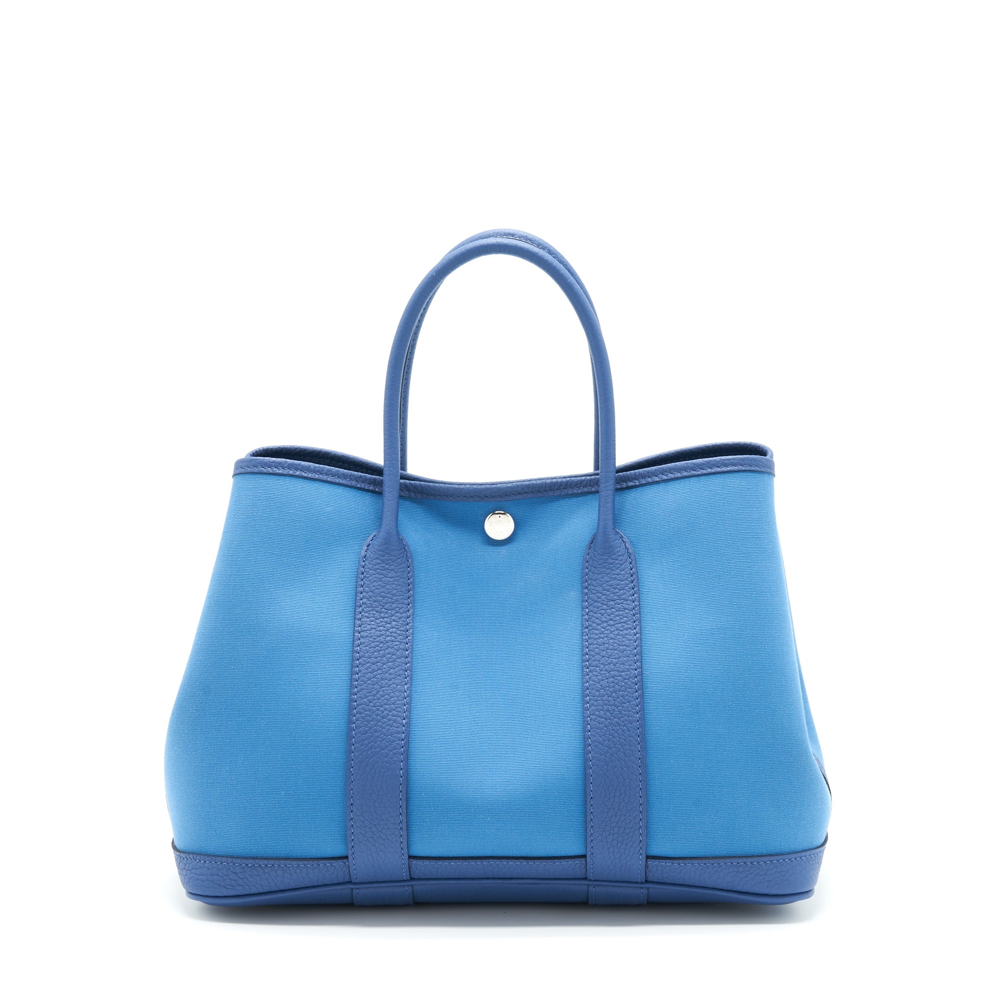 HERMES GARDEN PARTY 30 CANVAS BLUE BRIGHTON/AZUR SHW