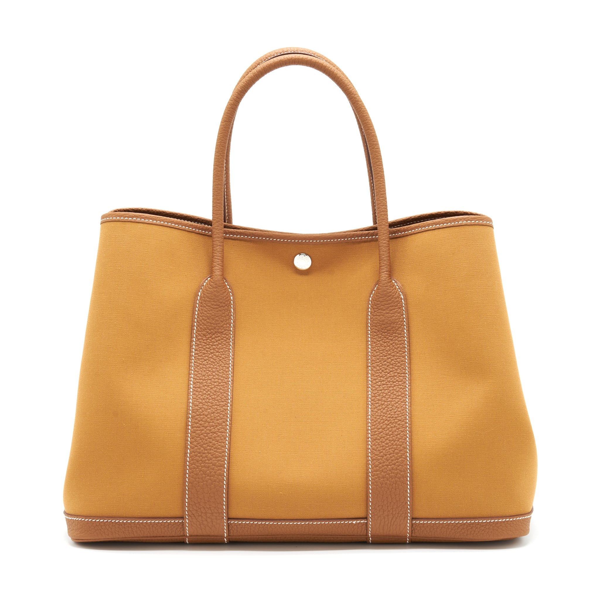 HERMES GARDEN PARTY 36 OFFICER BICOLOUR DUNE-MAGNOLIA/GOLD SHW
