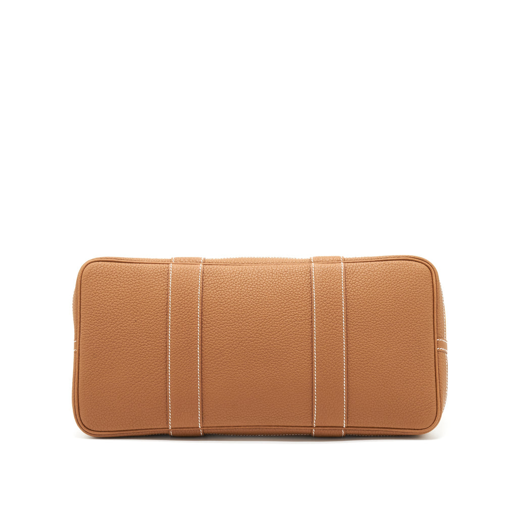 HERMES GARDEN PARTY 36 OFFICER BICOLOUR DUNE-MAGNOLIA/GOLD SHW