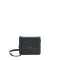 CHANEL 2.55 SQUARE WALLET ON CHAIN CHEVRON CALFSKIN SO BLACK
