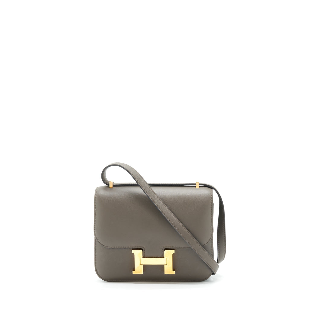 HERMES MINI CONSTANCE SWIFT 8F GRIS ETAIN RGHW