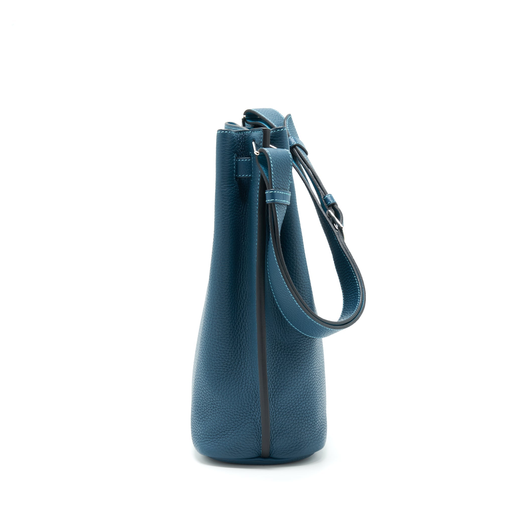 HERMES SO KELLY 22 TOGO BLUE COLVERT / TURQUOISE SHW