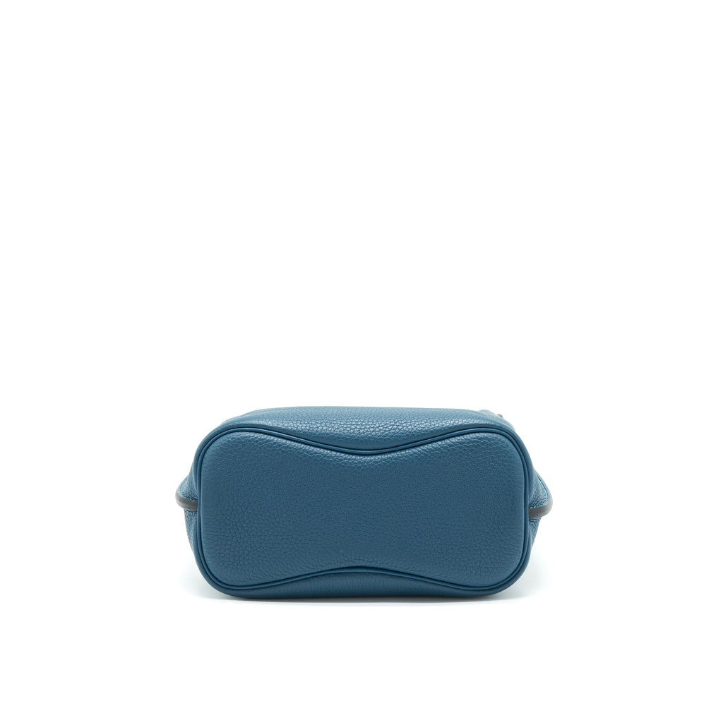 HERMES SO KELLY 22 TOGO BLUE COLVERT / TURQUOISE SHW