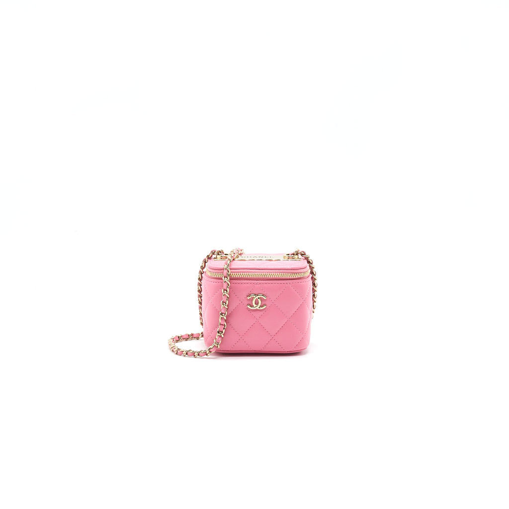 CHANEL SMALL VANITY WITH CHAIN PINK