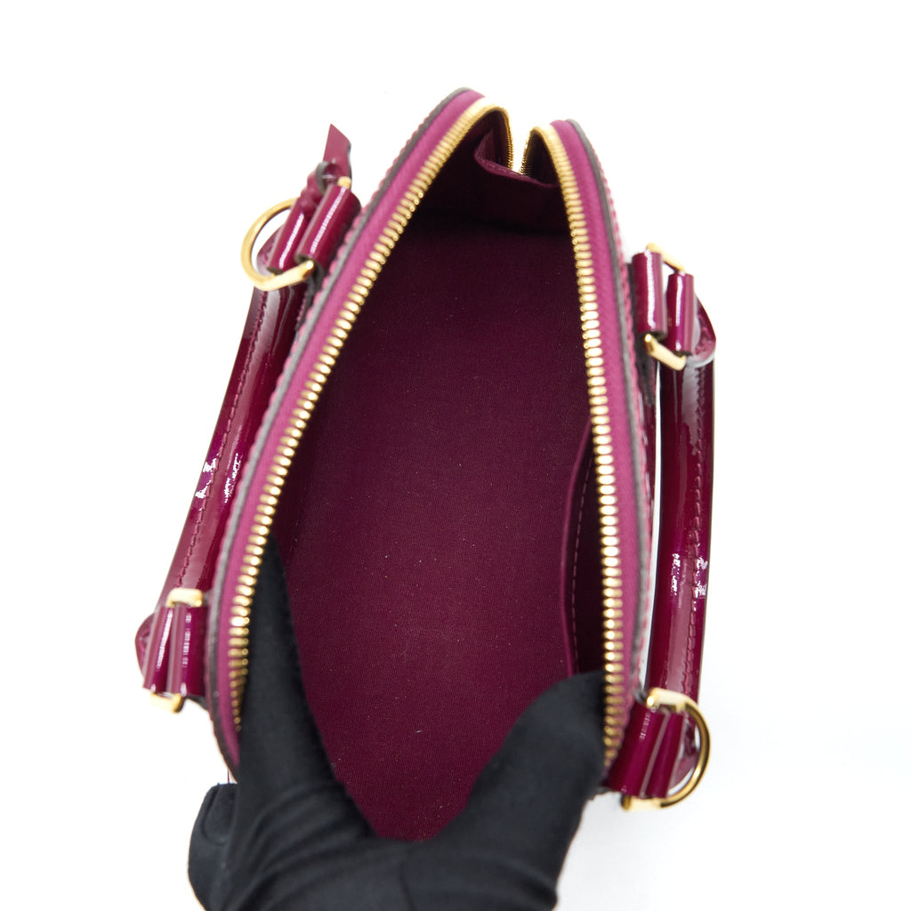 LOUIS VUITTON ALMA BB PATENT PURPLE GHW