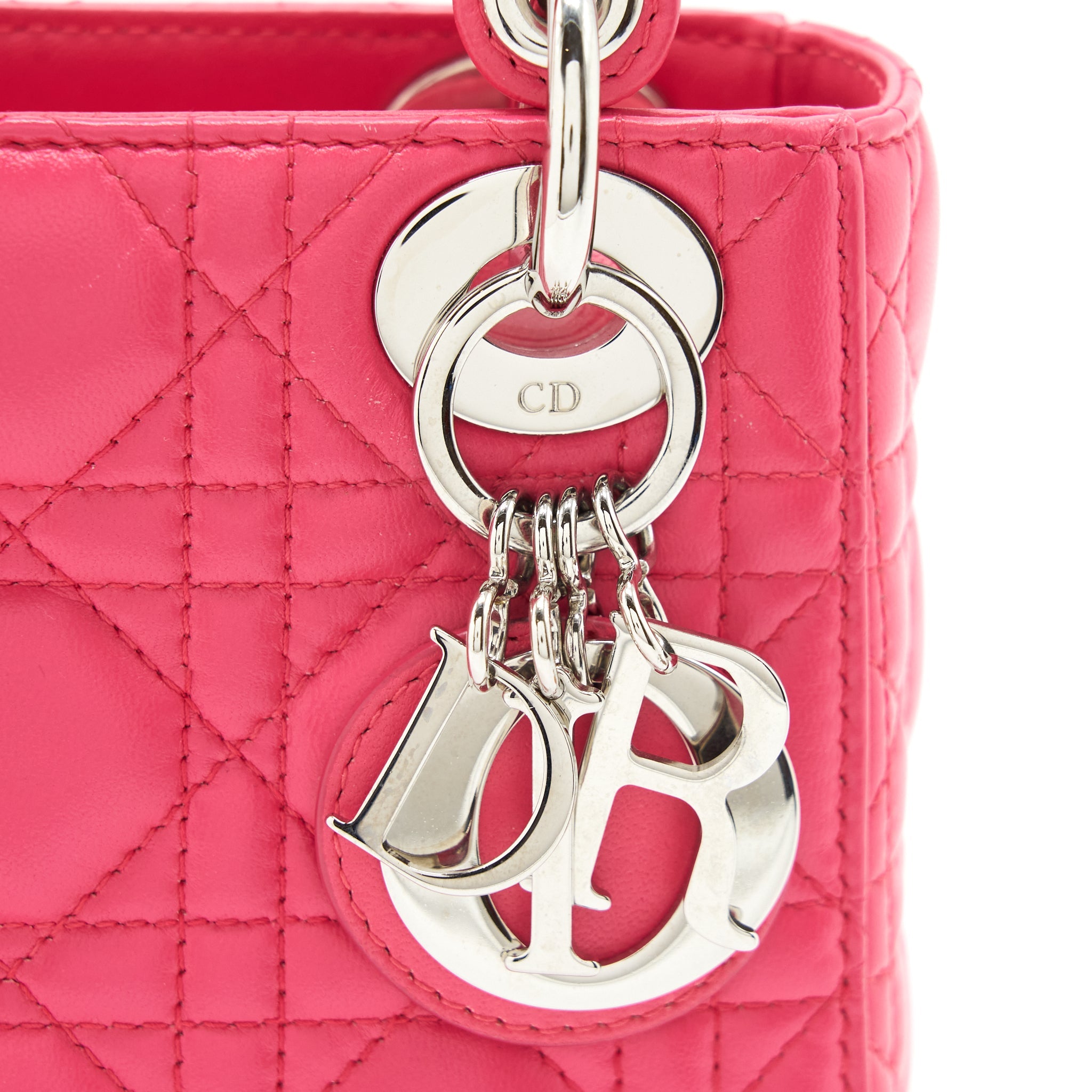 DIOR MINI LADY DIOR LAMBSKIN PINK SHW